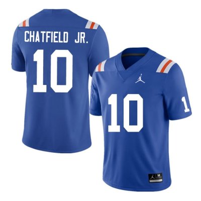 Men's Florida Gators #10 Andrew Chatfield Jr. NCAA Nike Blue Throwback Authentic Stitched College Football Jersey XNP3862KQ